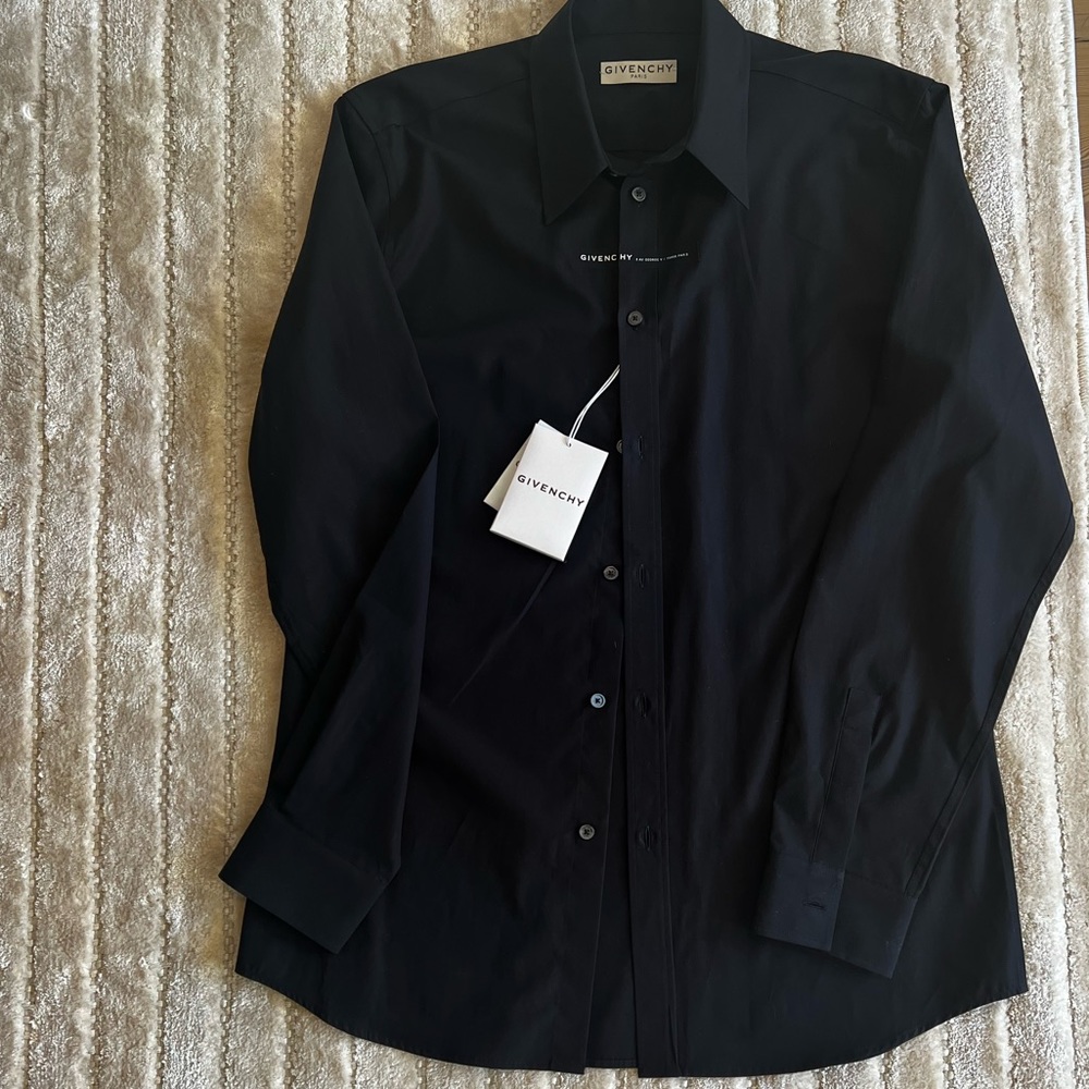 Mens Black Givenchy dress shirt - Picture 2 of 5